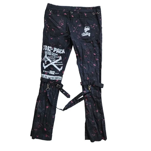 Goth Lolita & Punk Pants Womens Large NWT‎ Y2K Inspired Harajuku Belts Bondage - Picture 2 of 13
